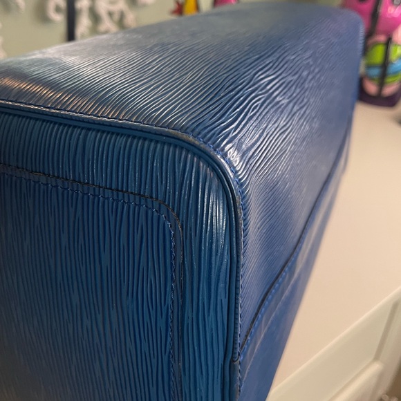 Louis Vuitton Blue Epi Leather Speedy 45 - Picture 6 of 9